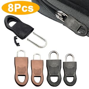 8 pièces remplacement fermeture éclair tirer extracteur fin ajustement corde étiquette vêtements fermeture éclair fixateur cassé boucle fermeture éclair cordon onglet sac valise sac à dos tente