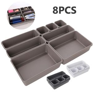 8-delige set Verstelbare Lade Organizer Box Trays Make Up Cosmetica Diversen Divider Houder Keuken Badkamer Kast Sieraden 231226