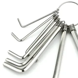 8 unids/set llave Allen pulgada métrica tamaño L llave brazo corto conjunto de herramientas fácil de llevar en el bolsillo