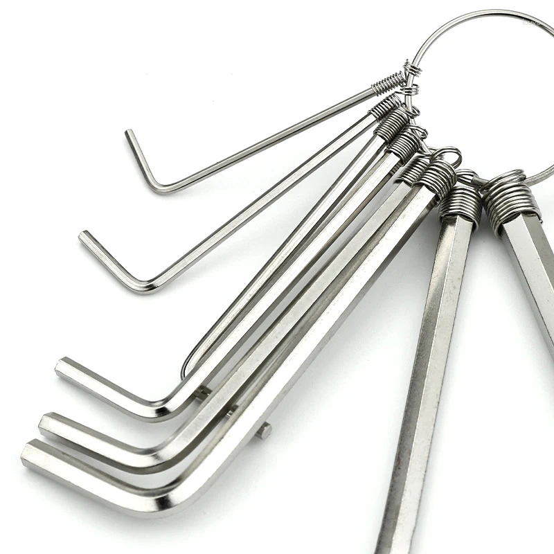 8 шт./компл. шестигранный ключ, метрический дюйм, размер L, набор инструментов с коротким рычагом, легко носить с собой в кармане
