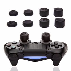 8pcs / set Noir Silicone Thumb Stick Grips Cover Analog Joystick Grip Caps Extender Pour PS5 PS4 Pour Xbox One Contrôleur DHL FEDEX UPS LIVRAISON GRATUITE