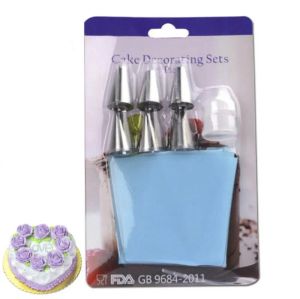 8 pièces/ensemble russe glaçage douilles Silicone crème pâtisserie sac en acier inoxydable buse glaçage conseils ensemble bricolage gâteau décoration ensemble BJ