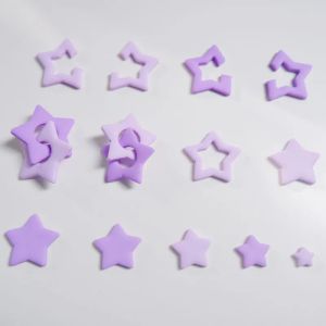 8 -stcs/set zacht aardewerk polymeerklei mallen sterrenbloem geometrische figuur klei snijder diy oorring keramische sieraden modellering tool