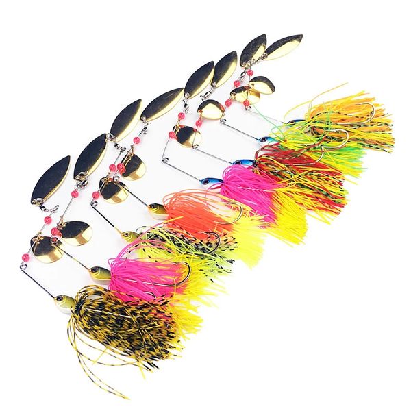 8pcs Spinner Set Kit de leurre en métal dur Long Casting Jig Recherche rapide Appât Spinnerbait Pike Bass Tackle Wobbler Pêche Pesca 240323