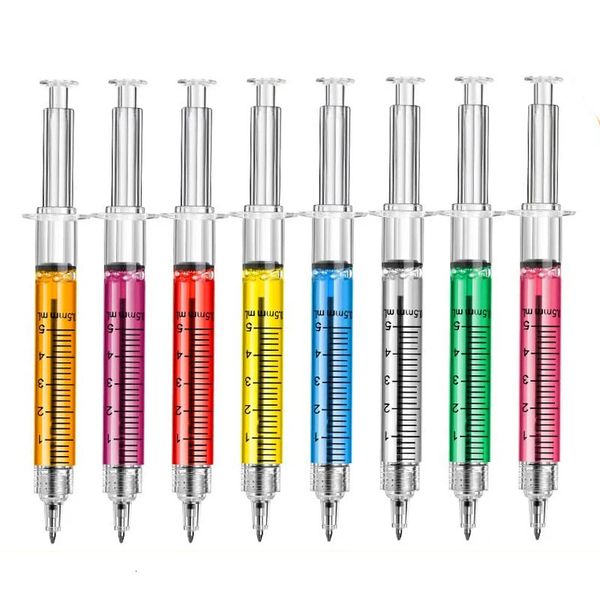 8pcs Syringe Peens Nouveauté Multi-couleurs Cadeaux de bille pour les infirmières étudiantes en soins infirmiers grossistes 240511