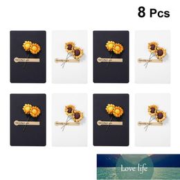 8pcs Cartes de voeux universelles Deliacte Cartes de voeux de fleurs sèches Belle carte de papier de bénédiction pour le festival de mariage1