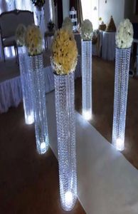8pcs Décoration de mariage Pilier en cristal accessoires de plinth