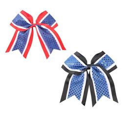 8 Stukslot 7039039 Handgemaakte Drie Laag Lint Pailletten Cheer Bows Met Elastische Meisjes Cheerleading Boutique Haar Accessoires9733983
