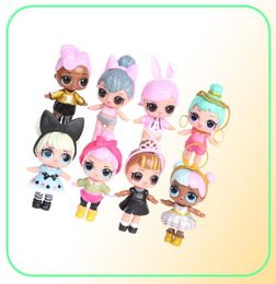 8PCSLOT 9CM LOL Doll American Pvc Kawaii Toys Anime Action Figures réalistes Reborn Dolls pour filles Birthday Christmas G1407452