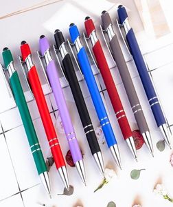 8PCSlot Promotie Ballpoint Pen 2 In 1 Stylus Drawing Tablet Pennen Capacitief scherm Touch Pen School Office Writing Stationery18299752