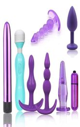 8PCSLOT SILICONE Perles anal plug g vibrateur spot anus masseur adulte toys pour hommes femmes stimulation clit