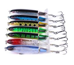 8pcslot Whopper Popper 10cm 132G Fishing Lure Wobbler Artificial Hard Ceber Plapper cola giratoria suave para la pesca de carpa 2015993031