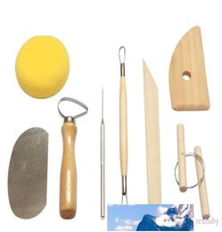 8PCSSet herbruikbaar DIY Pottery Tool Kit Home Handwerk Klei beeldhouwkunst Keramiek Moltrekentools3160393
