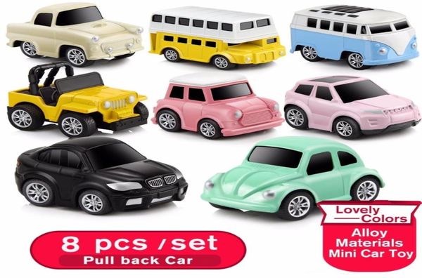 8 piezas set coche pequeño modelo de juguete Diecast vehículos extraíbles Mini coche de aleación juego de máquinas kit para niños bebé pequeño oyuncak araba9756213