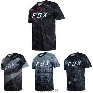 8QAW T-shirts pour hommes Hommes manches courtes robe de descente Bat Fox cyclisme séchage rapide maillot de motocross montagne enduro vêtements de vélo vtt