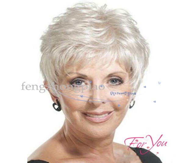 8quot Pixie Coup Hair Women Silver White Wig Short Wig Charming Straight Wig Hair for Women Simulation Hair Hair Wig7715346