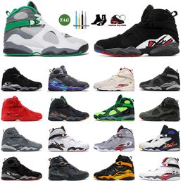 8s Sneakers Hommes Original OG Chaussures de basket-ball 8 Jumpman VIII Oregon Ducks Pure Platinum Playoffs Gunsmoke South Beach Ovo Noir Blanc Designer Extérieur