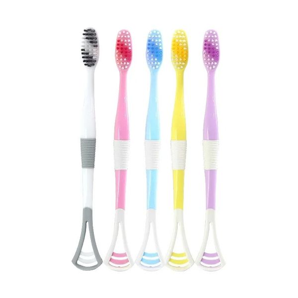 Brosse de langue de brosse à dents à 8 caraires pour éliminer la mauvaise haleine Brosse à dents à poil à la brosse à dents à poil à la brosse à casque