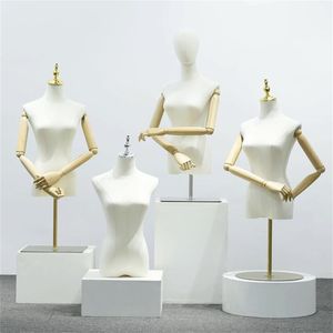 8 estilo de cuerpo entero galvanoplastia tela femenina maniquí joyería de mano accesorios de embalaje tienda de ropa de mujer soporte de exhibición postura sentada modelo E016