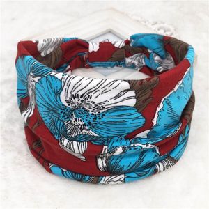 8Styles Etnische haarband Floral Gedrukt Breedte Hoofdbanden Retro Sport Yoga Bandanas Bohemen Haarband Dames Haaraccessoires GGA3513-4