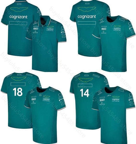 8t07 Polos de hombre Camiseta oficial de piloto de F1 para hombre Traje de carreras del equipo de Fórmula 1 Camisetas Polo de F1 Pilotos 14 y 18 Camisetas de gran tamaño Jersey personalizable