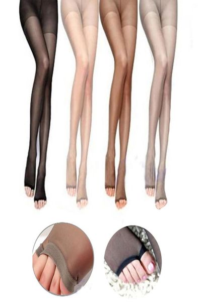 8T2021 Verano Sexy Medias De nailon para Mujer Pantys Panty Collant Medias De punta abierta pura ultrafina sin costuras Mujer Stocking8385230