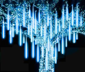 8tubes étanche solaire LED météore douche pluie Tubes chaîne éclairage pour fête de mariage décoration noël vacances lumière 30 cm 50c8756289