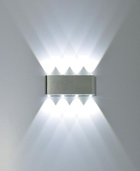 8 W moderne Rectangle LED appliques murales luminaire en aluminium haute puissance 8 LED haut vers le bas applique Spot lumière escalier lumière 2 pièces9602555