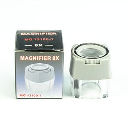 8x desktop vergrootglas glazen microscoop loupe verstelbare focus bril draagbaar visiehulp vergrootglas 13100-1 verticale ronde deksel mg13100-1