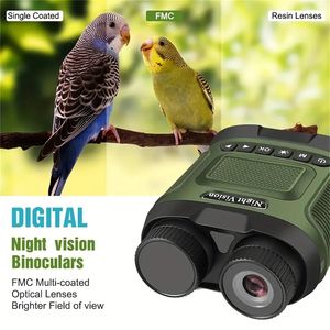 8X Zoom 11811.02 pouces jumelles de vision nocturne numérique infrarouge 2.5K UHD 1574.8 pouces Pixels télescope rechargeable pour la chasse Camping 2500MAH