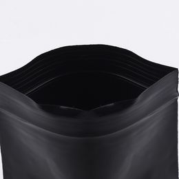 8x12cm (3.25x4.75in) 100 stks Nieuwe Poly Ethyleen Platte Pouch Warmte Afdichting Zwart Kleine Zip Lock Plastic Tassen Kruid Storage