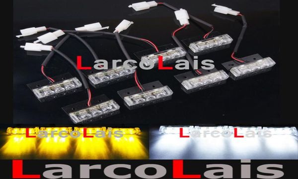 8x3 combinaison combinée couleurs ambre blanc 24 LED stroBe avertissement Car camion de voiture clignotant Fireman6142679