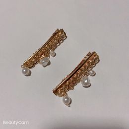 Pinces à cheveux en alliage de perles 6CM, épingles à cheveux de style C, clip un mot pour dames, collection ornements de tête, cadeau vip