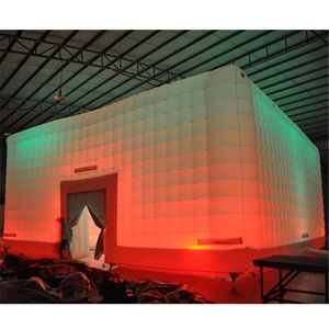 8x8x4m (26*26*13ft) Promoción publicitaria Giant inflable Party Cube Tent Holiday Ttura Cúbica con luz de cambio para alquiler y venta