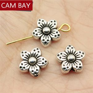 8x8x4mm Flower Beads Antique Alloy Metal For Bracelet Necklace Jewelry Making Perles Spacers Bead DIY Crafts Accessories Findings & Components
