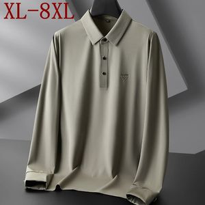 8xl 7xl 6xl AUTUMNE HAUT END BUSINESS PORMORT HOMMES Classic Brand Mens Tshirt Top Quality Polos Loose Polos Masculina 240416