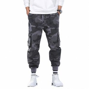 8XL Hommes Automne Casual Streetwear Militaire Camo Cargo Pantalon Pantalon Hommes Outfit Hiver Hip Hop Camoue Cott Poche Pantalon Hommes J5Bg #