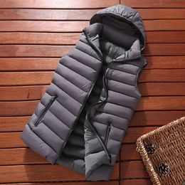 8XL Plus Size Winter Hooded Mouwloze Jas Mannen Vesten 2018 Nieuwe Hot Sale Puffer Vest Katoen Gevoerde Winterjas Mannelijke Jasjes