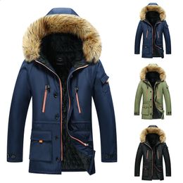 8XL invierno Casual cálido con capucha hombres Parkas abrigo a prueba de viento ropa abrigo moda rompevientos chaqueta de algodón para hombre 240131