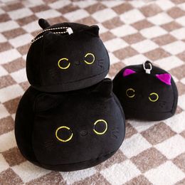 9/15 cm Cartoon Black Cat Plush Toys Mini Grootte Animal Cat Dolls Lovely Keychain Pendant speelgoed schattig vingergeschenk voor kinderen meisjes