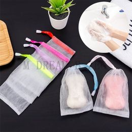 9 * 15 cm Zeepzakschuim Mesh zeephandschoen voor schuimende reinigingsbad zeep netto badkamer reinigingshandschoenen mesh mini-schuimnet