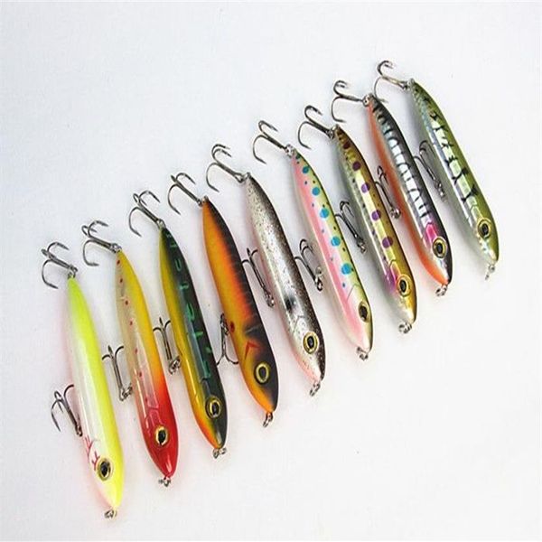 9 2 cm 13 g Señuelo de la pesca Forma de lápiz Cebo Minnow Señuelo Cebo de plástico duro Aparejos de pesca China Gancho Casting Spinner Cebo Flotante3101