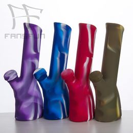 9,4 pouces souche Silicone vers le bas StemIron bol Silicone tuyau d'eau Dab plate-forme pétrolière Silicone fumer tuyaux FANSFUN