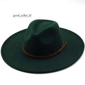 9,5 cm de largeur fedora desinger chapeaux avec courroie brune automne féminine hiver fête haut chapeau men jazz rétro cowboy mode feutre Panama soleil chapeau 221