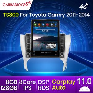 Pantalla Tesla de 9,5 pulgadas, 128G, Android 11 DSP para Toyota Camry 8 50 55 2011-2014, Radio Dvd para coche, reproductor de vídeo Multimedia, navegación GPS