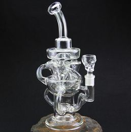 Recycler Oil Rigs Vidrio grueso Bong Hookahs Pipa de humo Dab Water Bongs Percolador de tabaco con 14 mm Banger