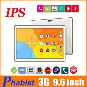 9.6 inch IPS 1280 * 800 3G Tablet PC MTK6580 Quad Core 3G WCDMA GSM ontgrendeld Android 4.4 1 GB 16 GB 5MP-camera 10 inch PHABLET K960 T950S DHL