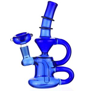 DAB Rig Cycloon Percolator Hookahs Dikke glazen water Bongs Rookpijpfunctie Water Pijpen Beaker -bril Bong 13,7 cm lang