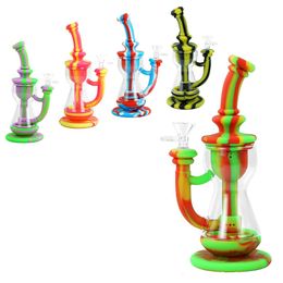 9.6 inch DAB RIG PIACE GLAS PIBONS BOND HAADAH SILICONE BONDEN MET KLEINE KOM DRAADBARE WAAKAZEN ONBREIDENDE OLIEZAKEN