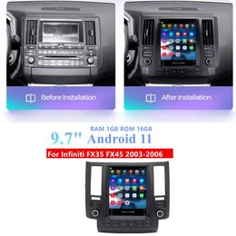 9.7''Anandroid 11 Autostereo Radio GPS Navi FM DAB voor Infiniti FX35 FX45 2003-06 GPS